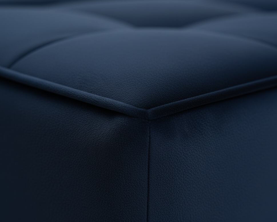 Close-up of a Royal Blue Velvet Fabric That Couch Place