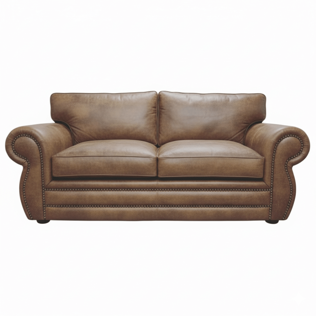 Dingaan light brown 2 seater couch on white background - That Couch  Place