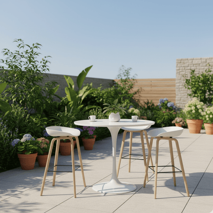 Bar Chairs - On a urban patio. Sleek, modern and sophisticated - That Couch Place