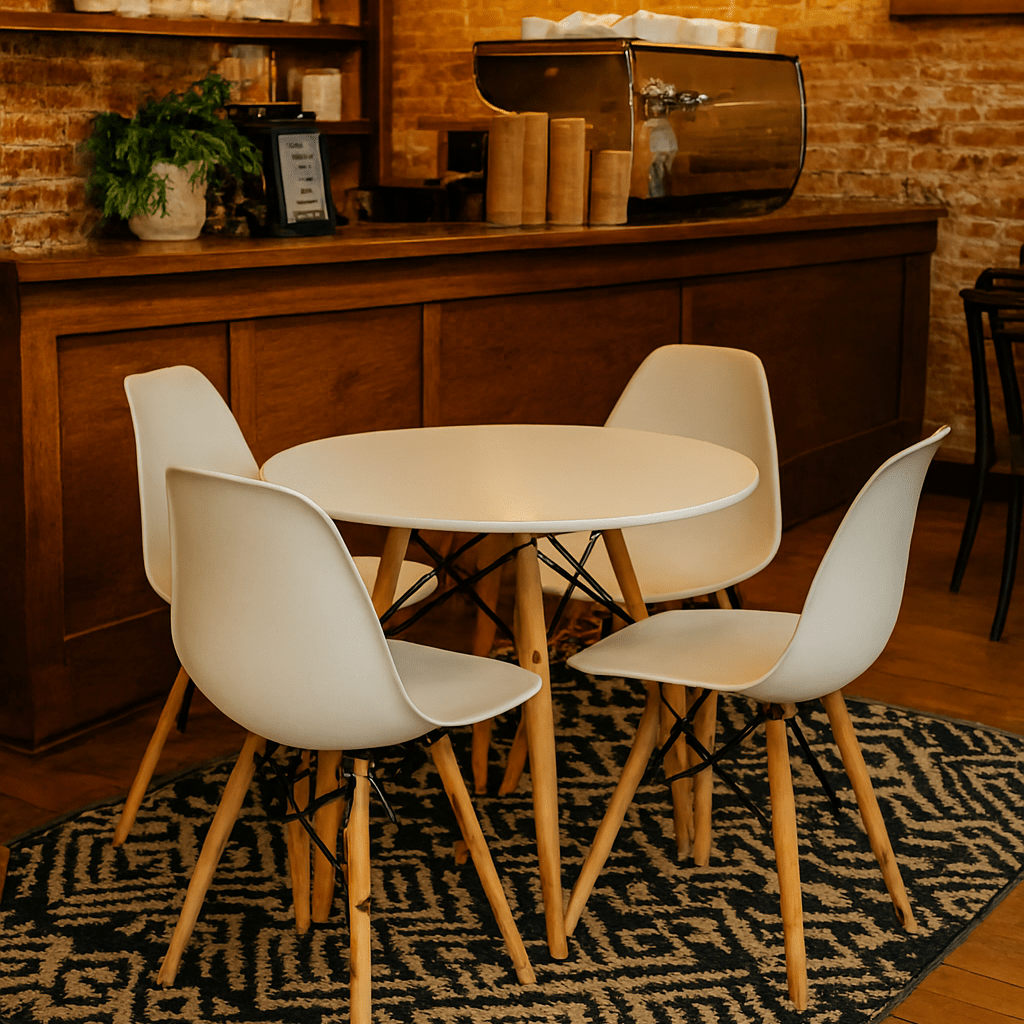 Carrara Nook  4 seater dining set in a bistro setting. Your Chic Space Solution - That Couch Place