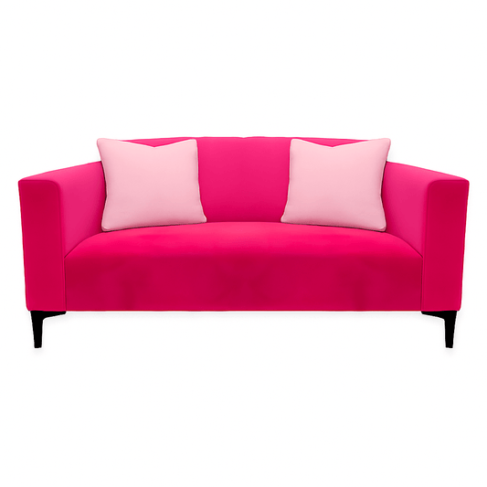 Girly Pink two Seater Couch - That Couch Place