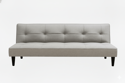Gray sleeper couch, sofa bed on a white background That Couch Place