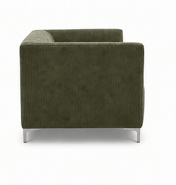 Green armchair on a white background