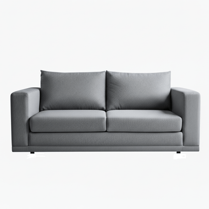 Gray fold open full foam sleeper sofa on a white background That Couch Place