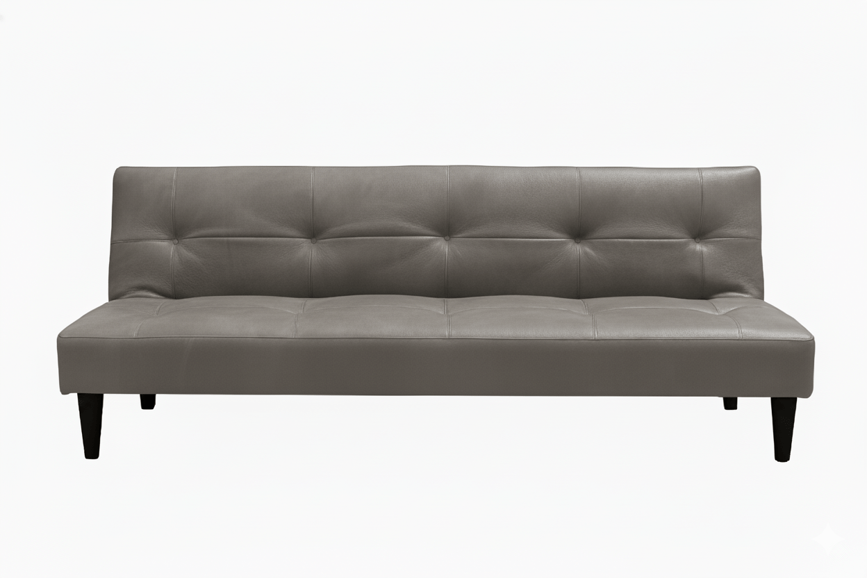 Gray sofa bed on a white background That Couch Place