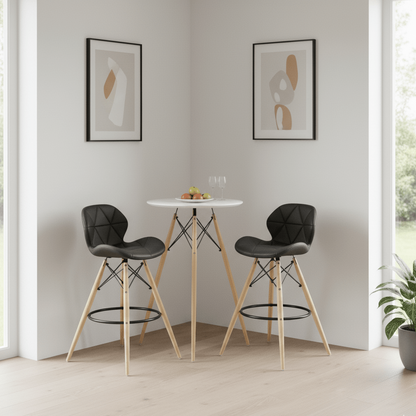 The Sophia Padded Bar Chair: urban sophistication  in an airbnb apartment - That Couch Place
